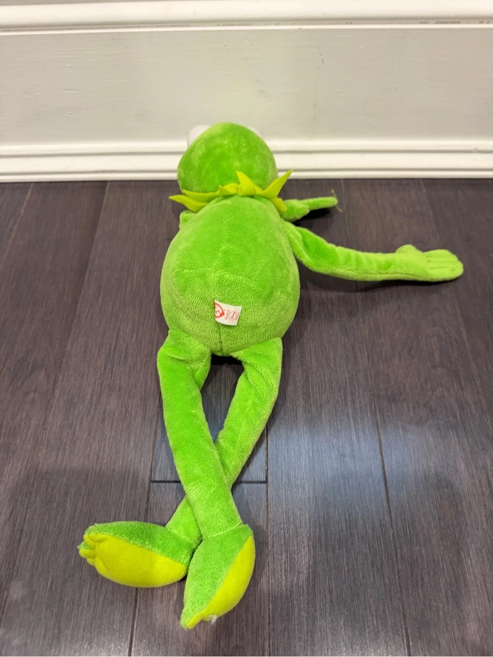 VINTAGE Ty Bright Green Frog Plush 16” in Kermit Muppets Toy Stuffed Animal